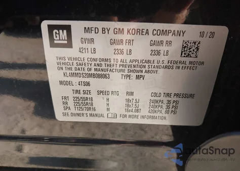 2021 Buick Encore Gx Fwd Select from USA, damaged, VIN KL4MMDS20MB088063
